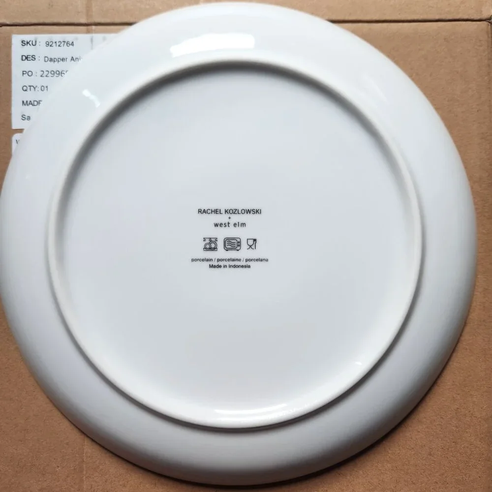 NEW West Elm Halloween Dapper Animals Salad Plate - Raccoon